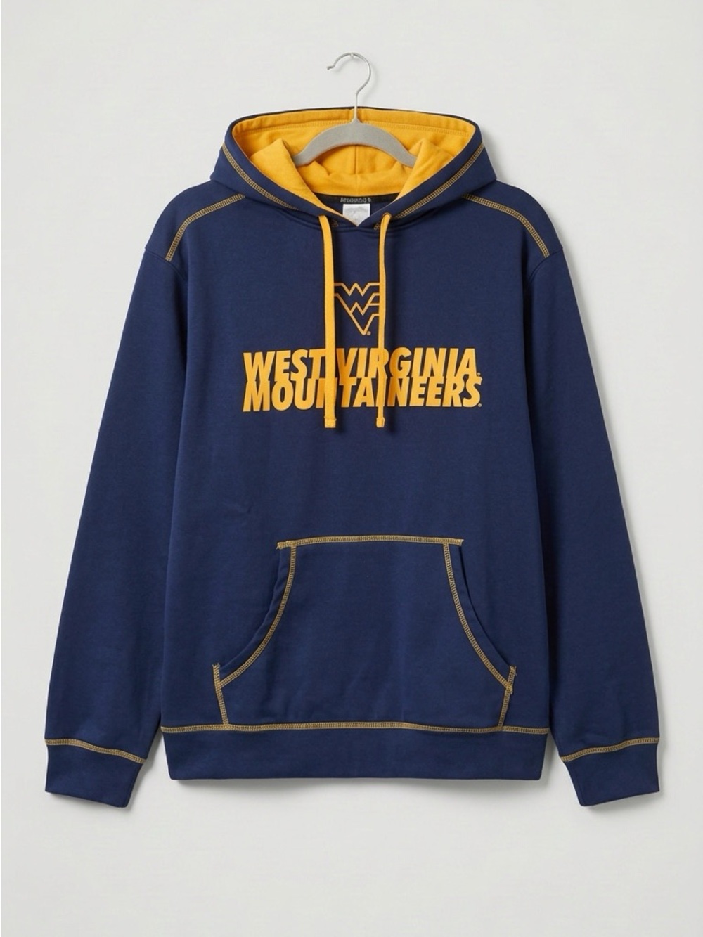 Russell Athletic Navy Hoodie with Gold Accents West Virginia